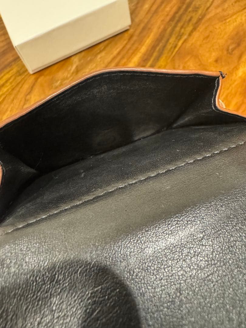 LOEWE ブラック レザー 三つ折り財布