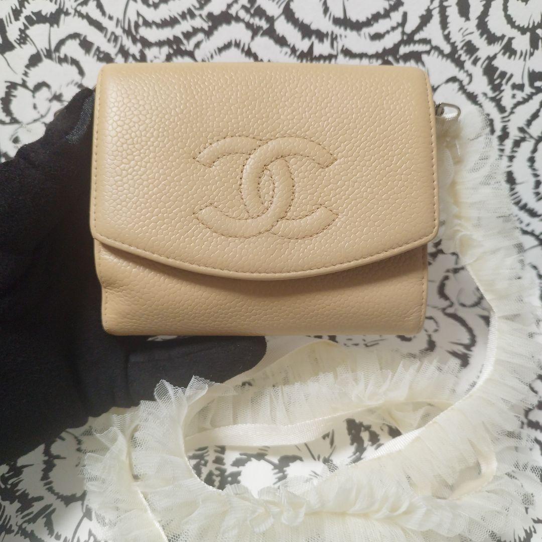 シャネル　斜め掛け　コンパクトウォレット