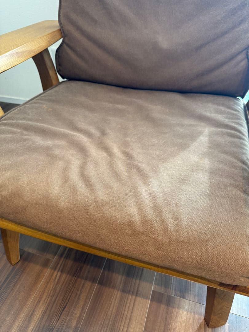 円空 アームチェア 座面付き ラウンジチェア 希少品 ローチェア 和風 座椅子