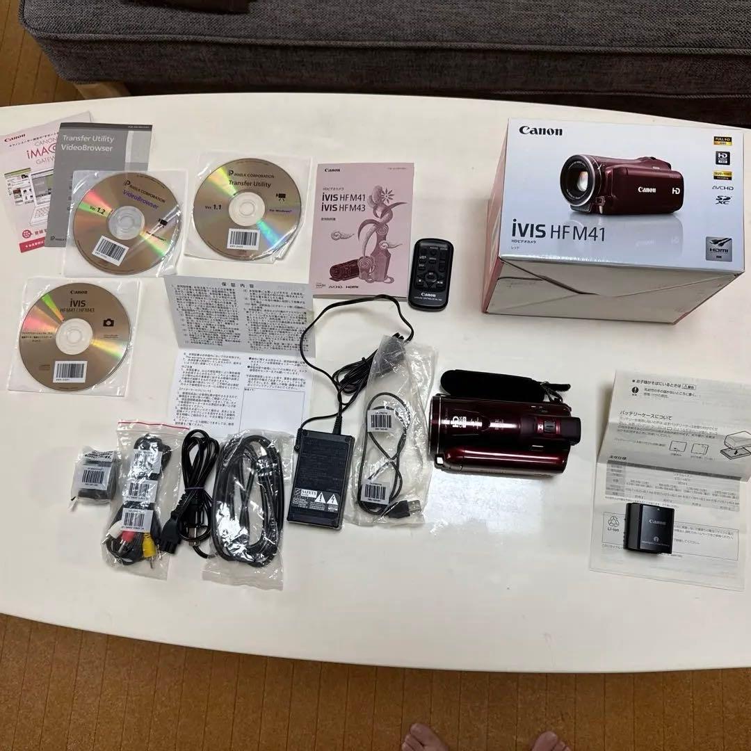 【中古】キャノン　iVIS HF M41 追加バッテリーBP-819D セット