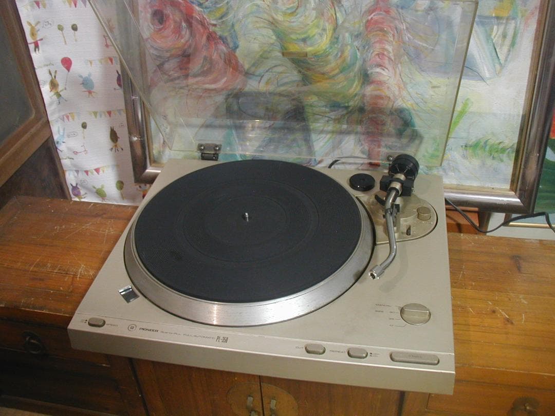 パイオニア PL- L-350 フルオートプレイヤー。カバーにキズかなり多い