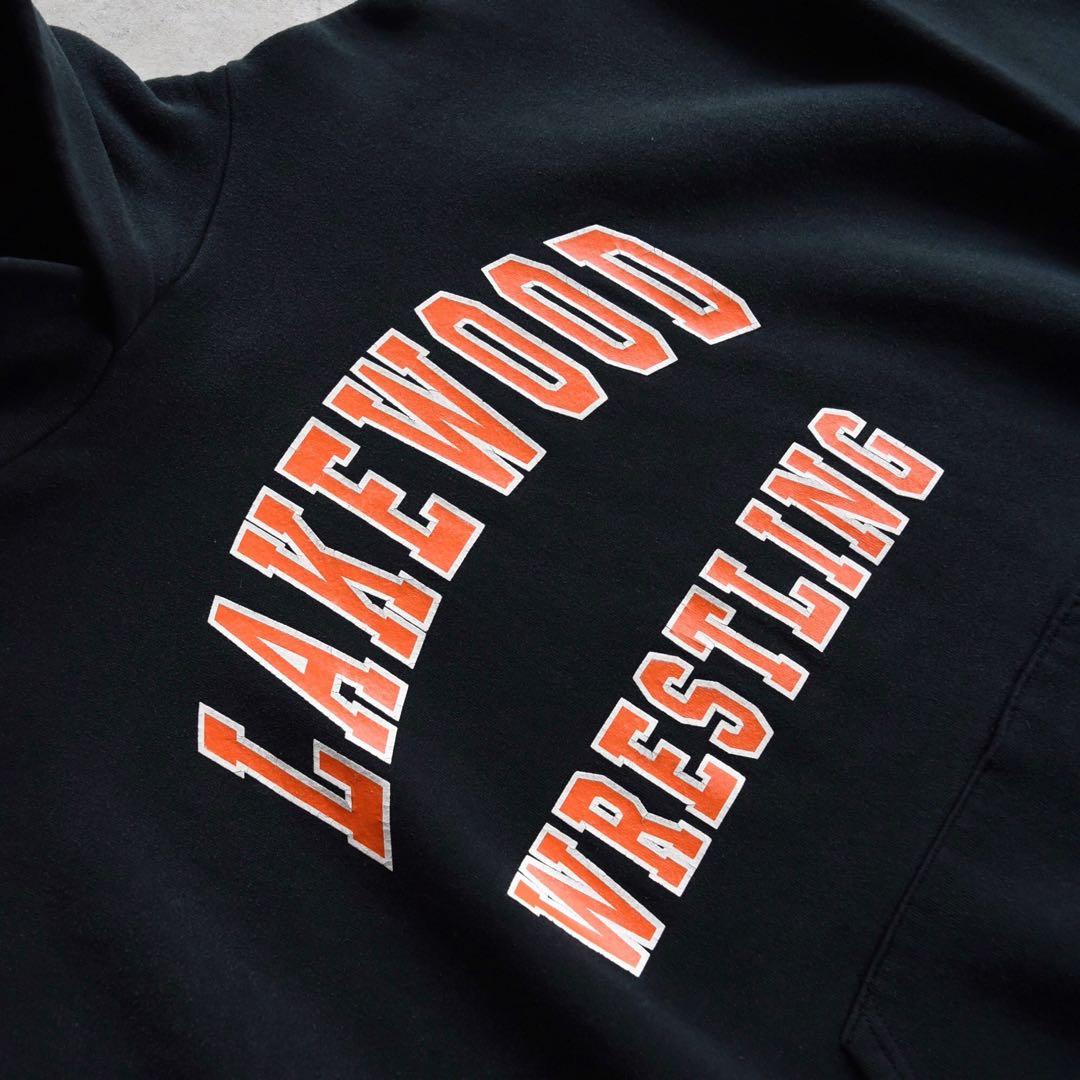 90sラッセル russel カレッジ プルオーバー パーカー 黒 XL