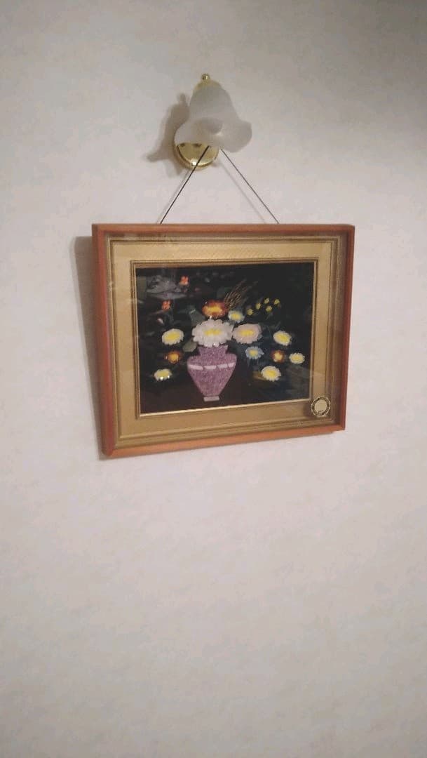 貴石画・天然石画・宝石画・レトロ・インテリア・アンティーク・額縁