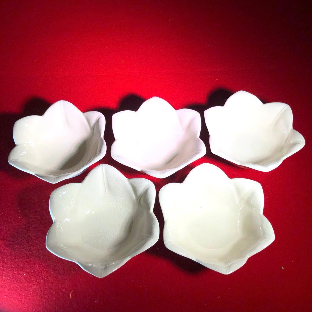 【茶道具】橋本陶正山作　薩摩百合向付5客