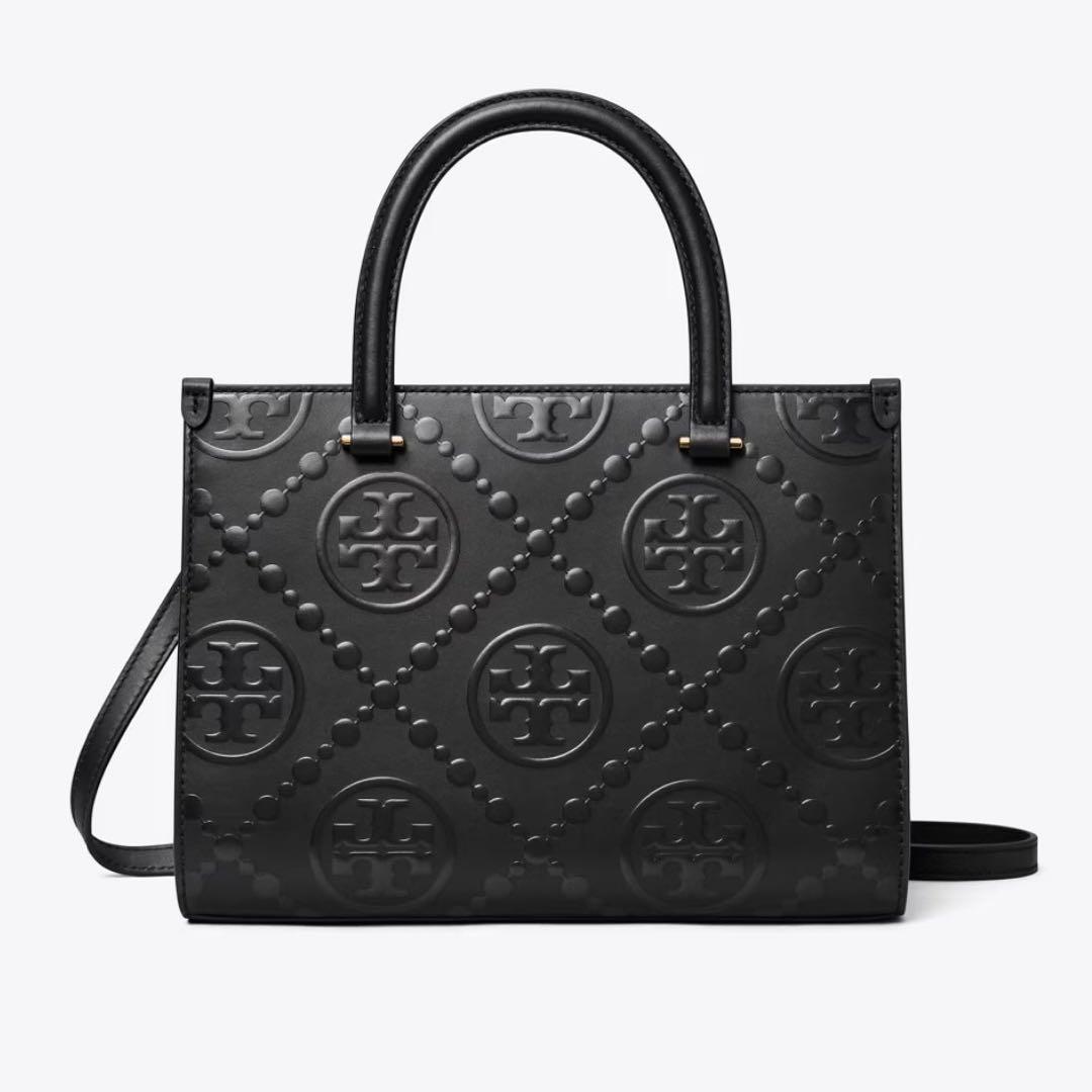 【新作入荷✨️】トリーバーチ Tモノグラム トップハンドル エンボストート