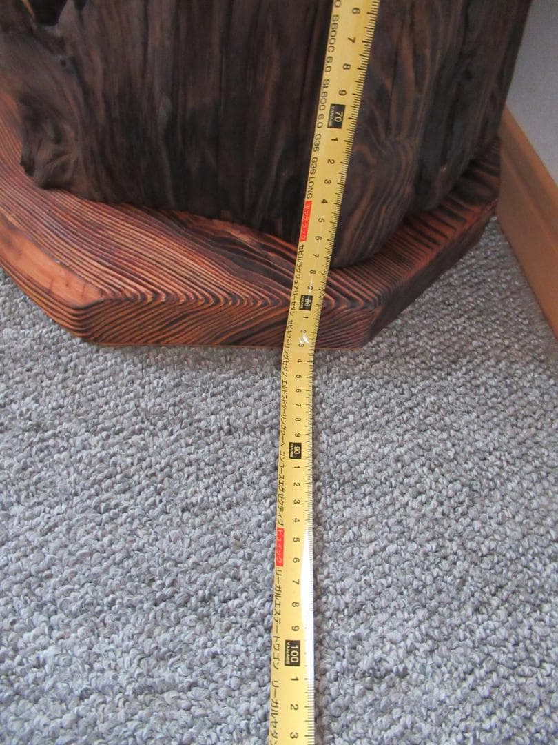 引取限定　☆希少神代杉アナログ時計☆　自然木　高さ約80cm