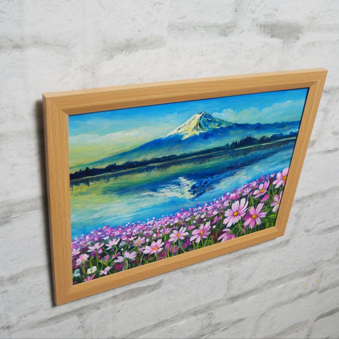 【湖畔の朝の詩】油絵 油彩 油彩画 絵 絵画 絵