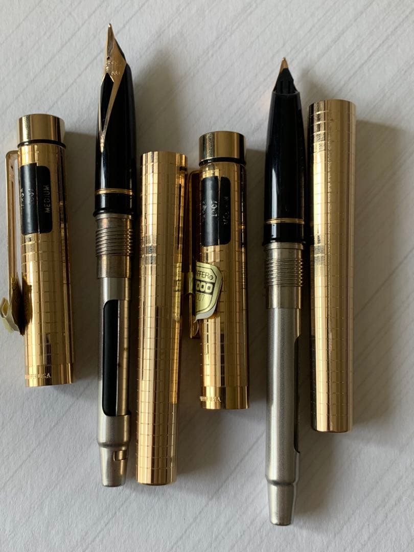 SHEAFFER タルガ1007 万年筆 ゴールド 2本セット 14K ペン先