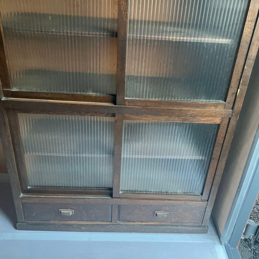 ぱぁるさん専用　木製ガラス扉キャビネット【引き取りの場合は送料分値引きします】