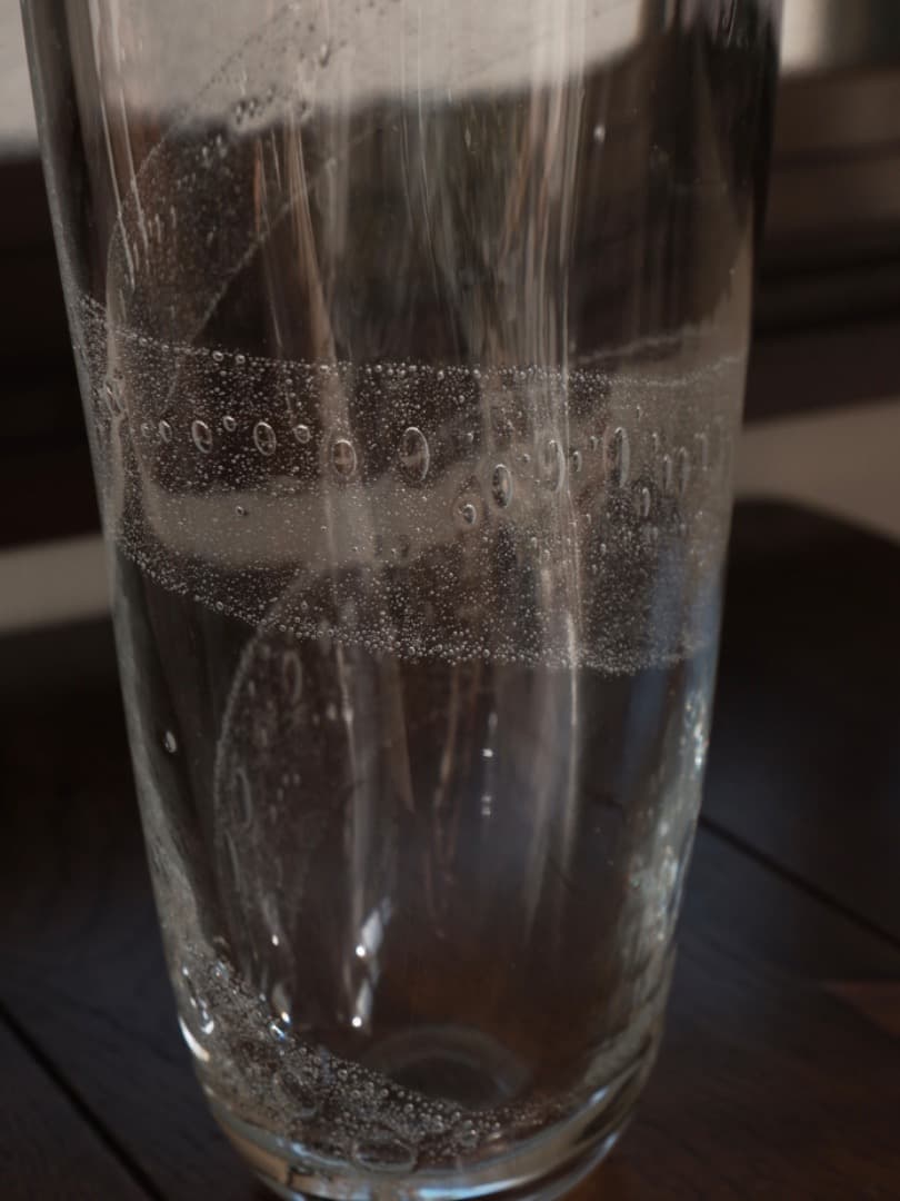 片桐芳明　ガラス　花瓶　宙吹き技法　稀少　華道具　現代芸術　Q1997