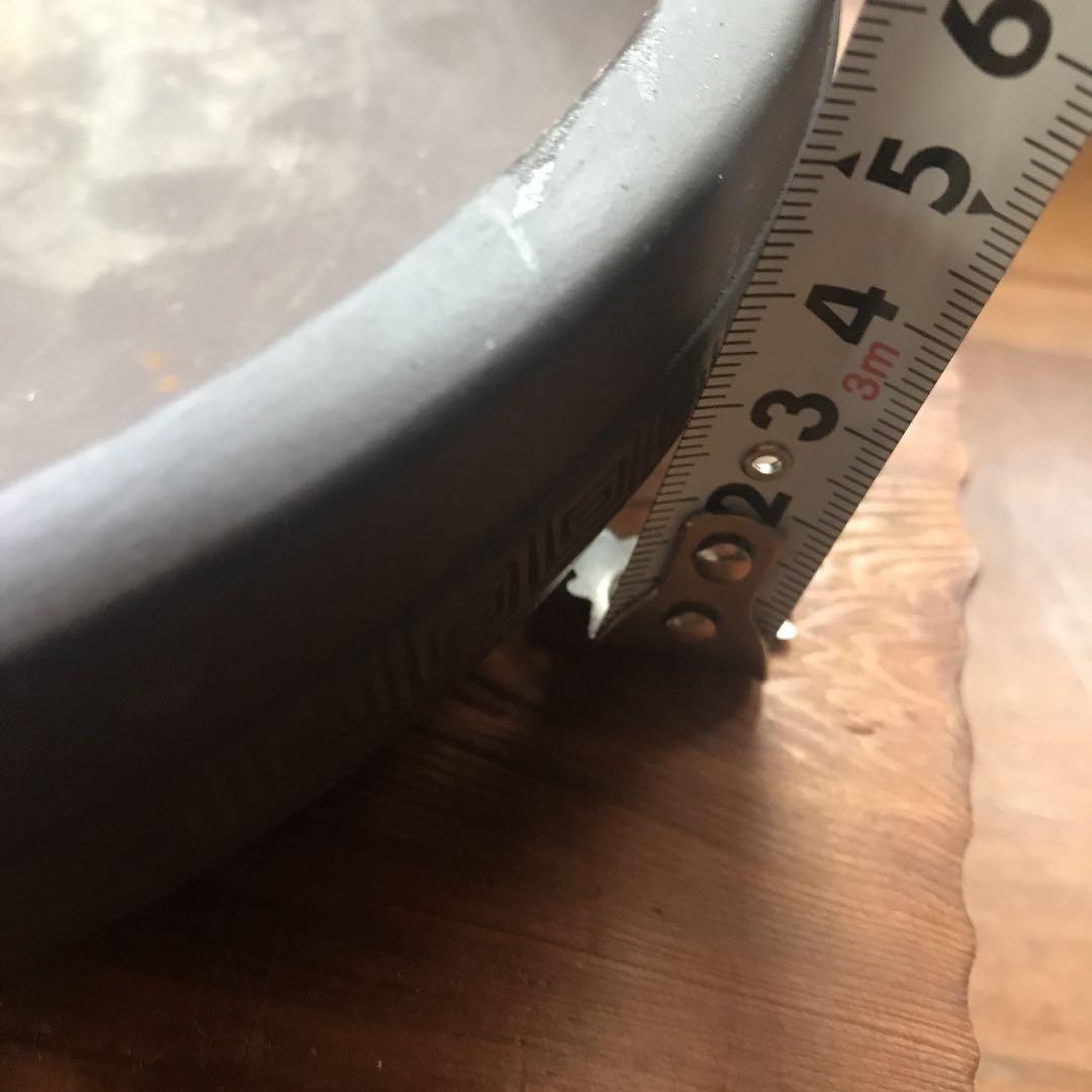 盆栽鉢　上品時代お洒落な雷紋堂帯付き丸盆栽鉢22x5.5cm