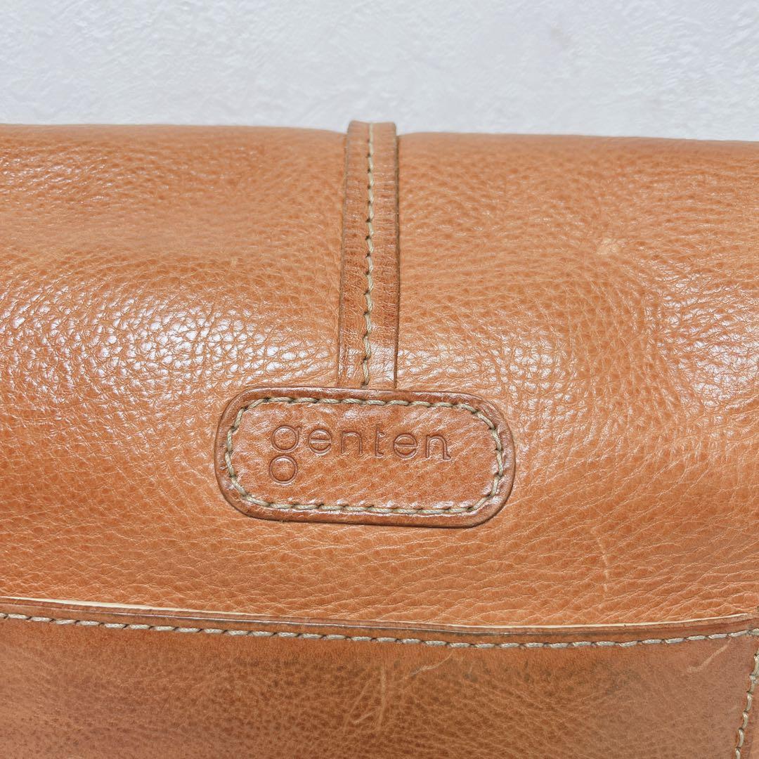 genten バッグ 牛革 ショルダーバッグ ゲンテン レザー 調整可能