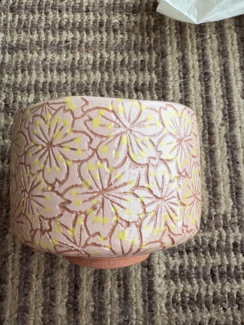 桜小紋　楽茶碗　和楽