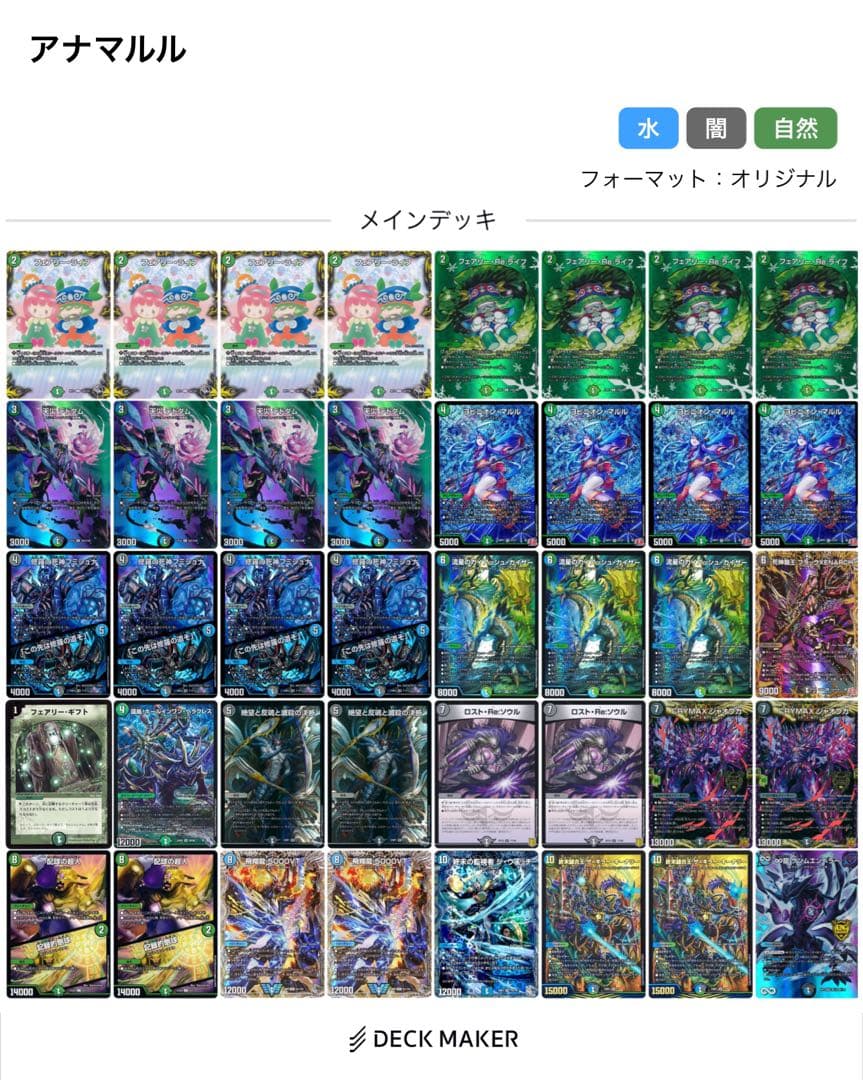 アナカラーマルル デッキ