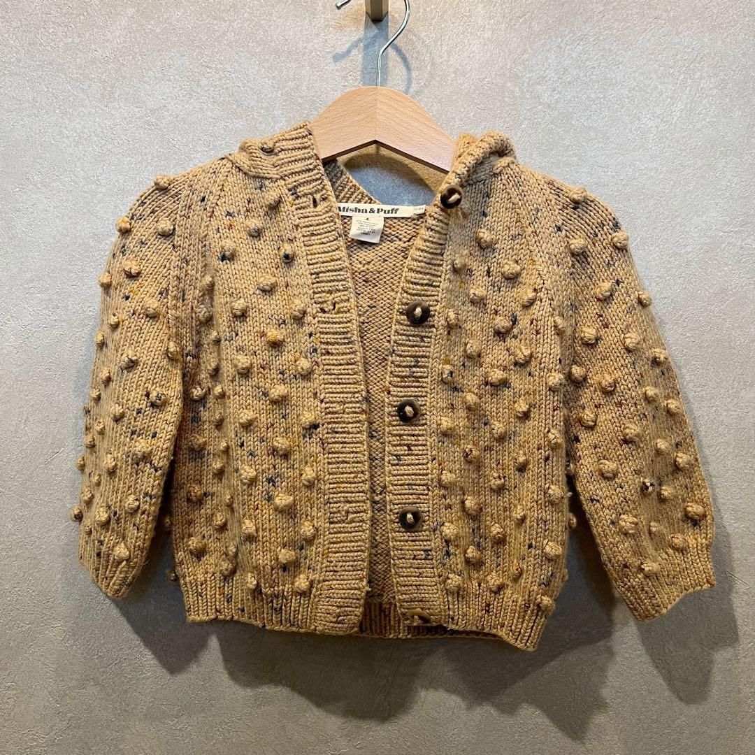 misha&puff ポップコーンカーディガン