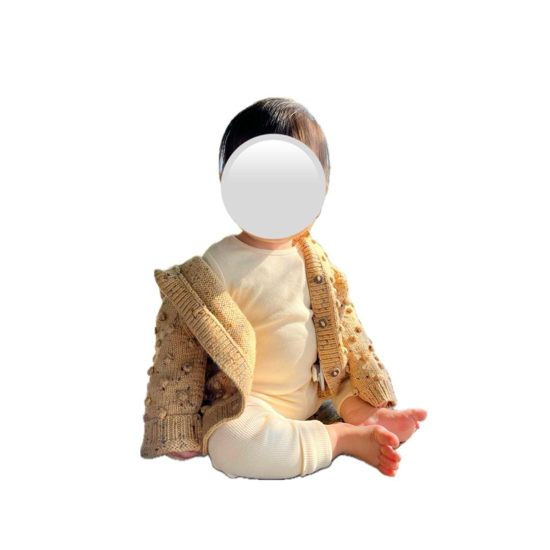 misha&puff ポップコーンカーディガン