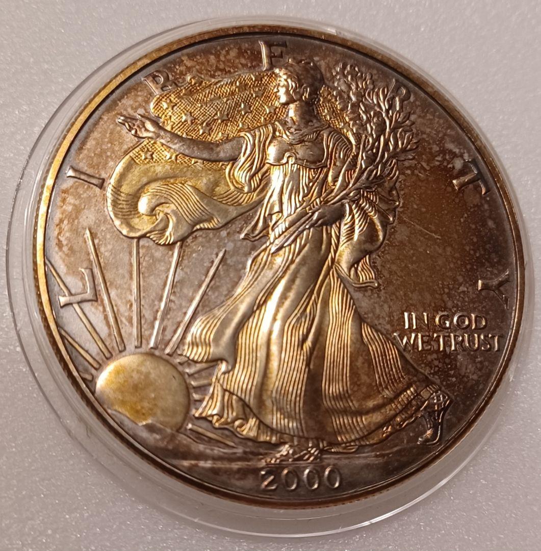 独特の輝き 2000年 アメリカ イーグル銀貨 純銀(.999)