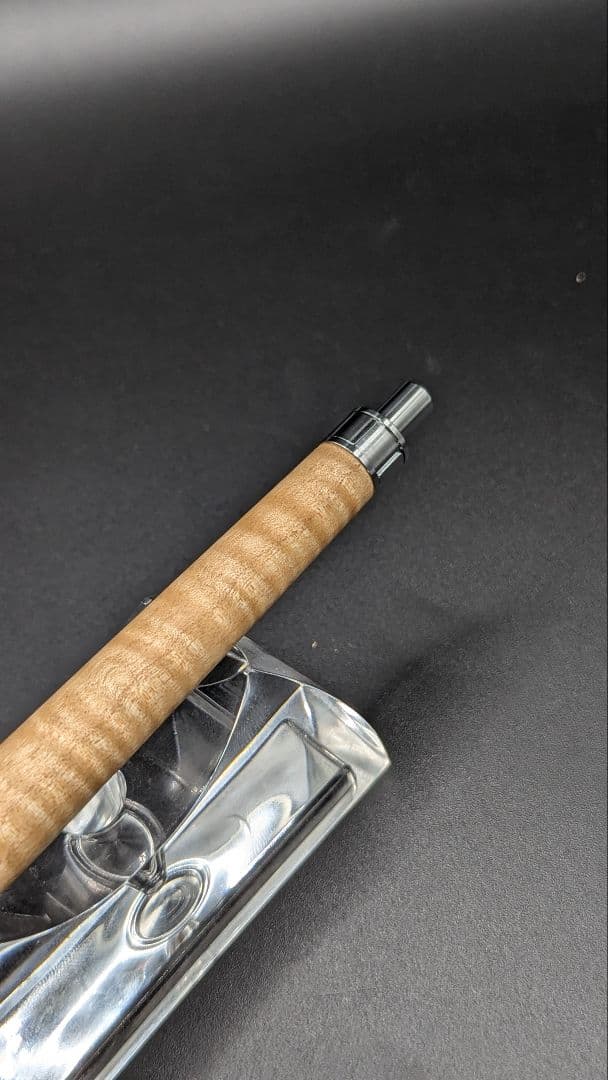 302ペン工房翌檜　極上　楓　縮杢　木軸シャーペン　木軸ボールペン