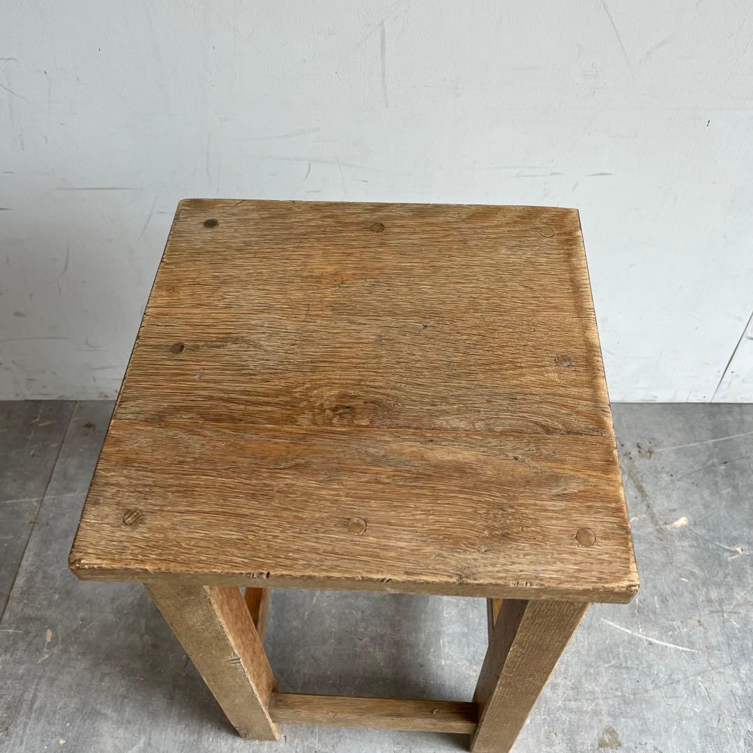 ヴィンテージ 無垢材 スツール イス チェア シャビー 木製 レトロ