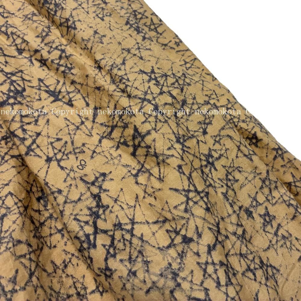 ミナペルホネン galileo フレア ギャザー スカート 36 イエロー 総柄