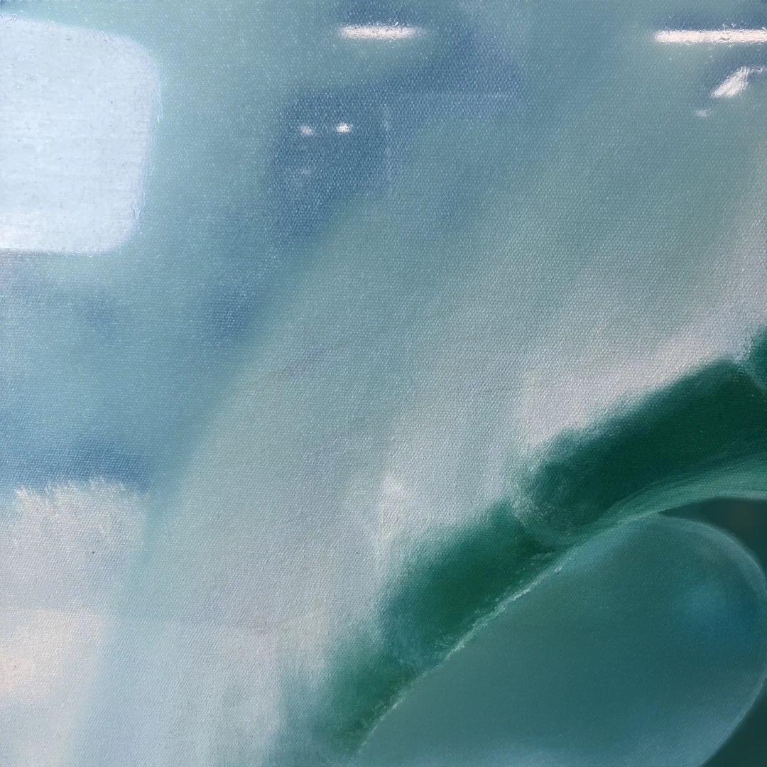 バリ アート BIG WAVE 波の風景 Goes Windy 木製フレーム付き