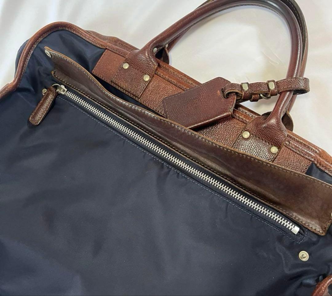 極美品 フェリージ ビジネスバッグ 高級本革レザー 濃茶 ブリーフケース