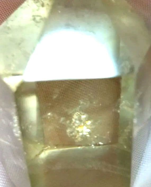 光の魔法❇️可愛い虹入り シトリン 六角柱