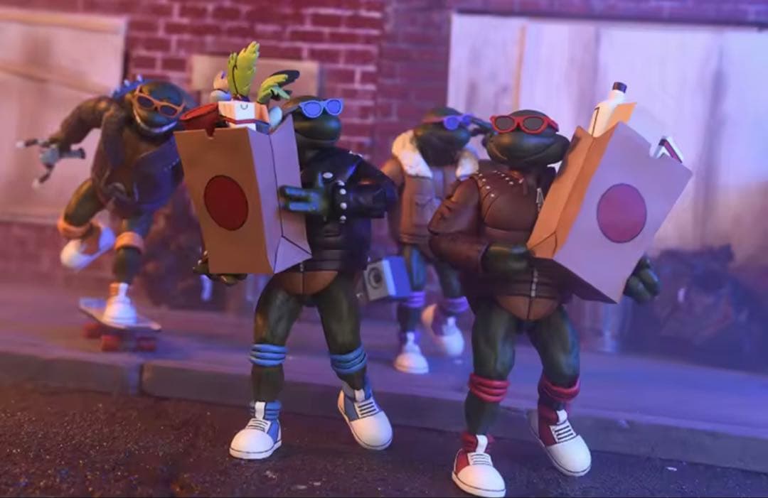 NECA TMNT ミュータントタートルズパンクディスガイズフィギュア4体セット