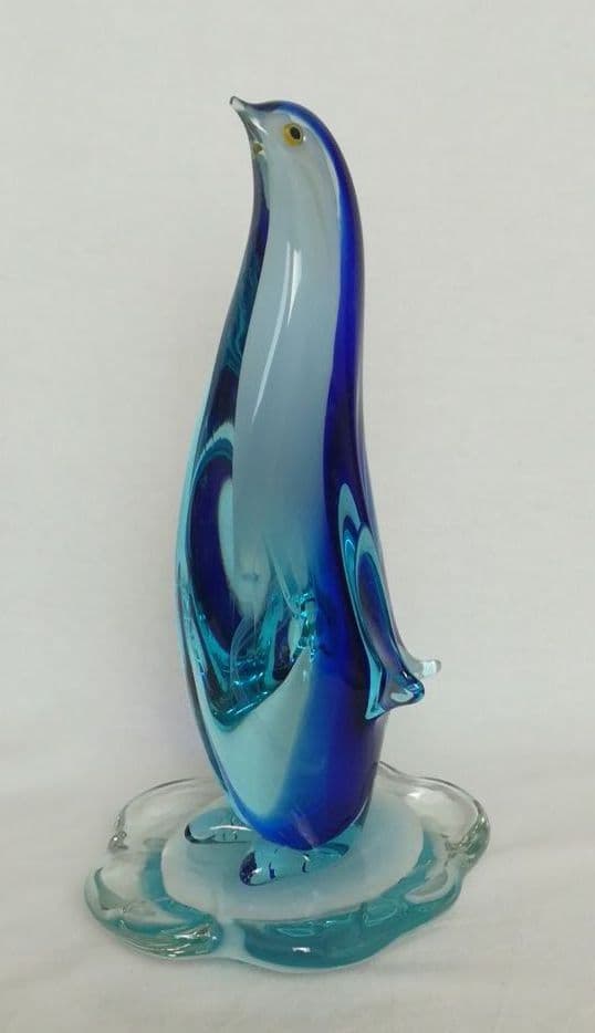 マルティグラス　大きな　ペンギン　置物　硝子　専用箱付き