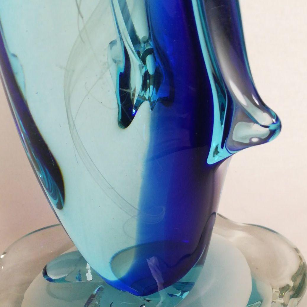 マルティグラス　大きな　ペンギン　置物　硝子　専用箱付き