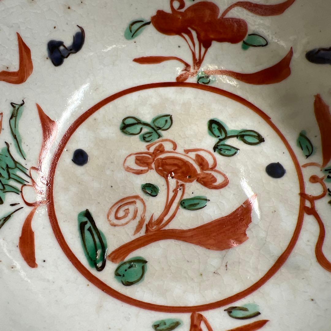 中国明時代　呉州赤絵茶碗　木箱付　口径13.5㎝　東Y7-0709⭐︎2Fタトコ