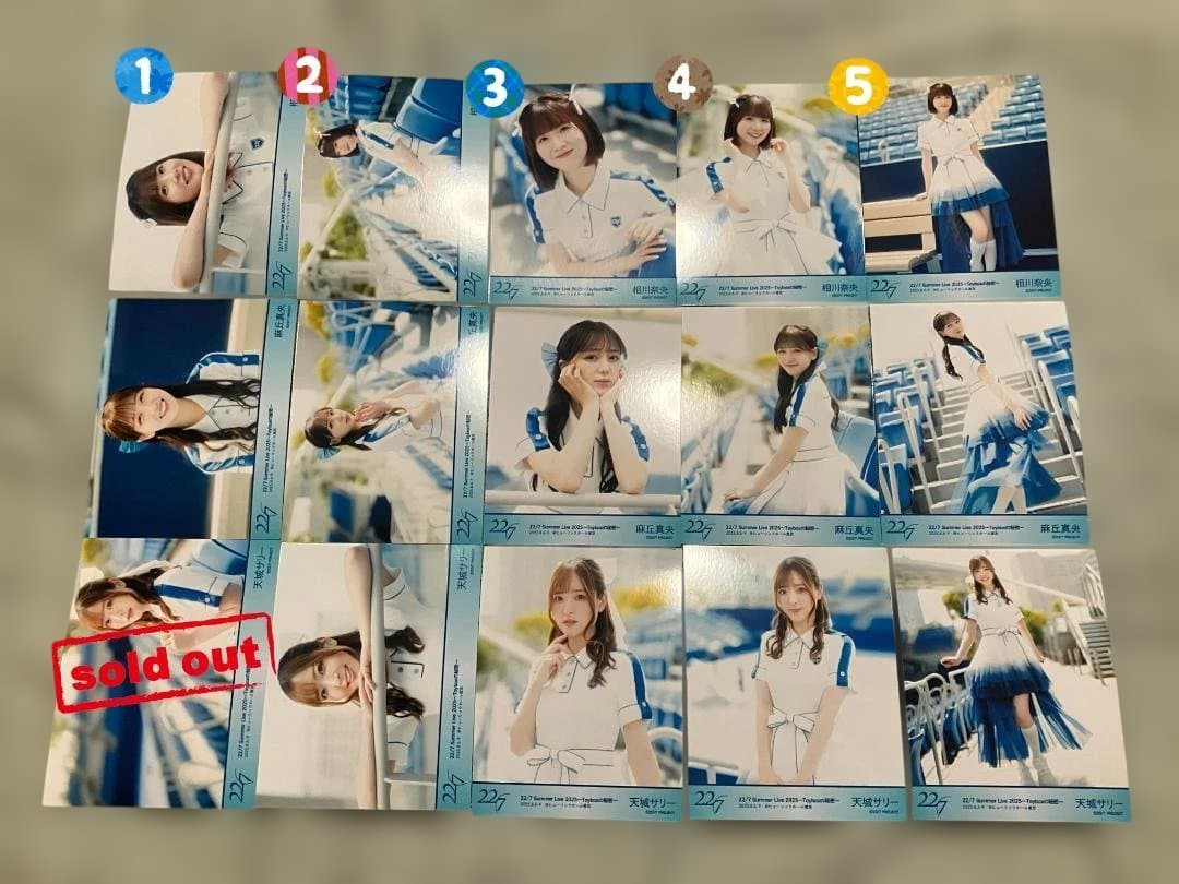 ナナニジ　22/7　15th衣装　あなたでなくちゃ　ブロマイド　バラ売り