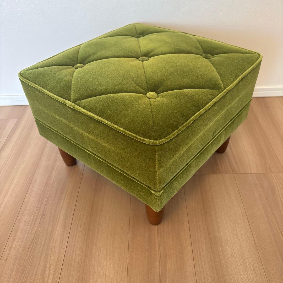 カリモク60 オットマン モケットグリーン