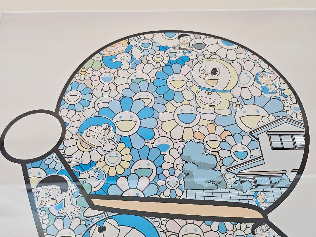 村上隆 ドラえもん 版画 サイン付 フレーム付