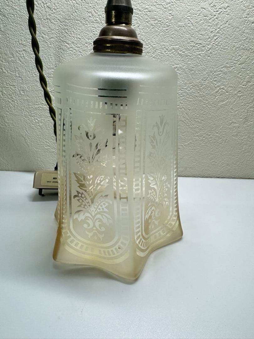 レトロ ガラス ペンダントライト 吊り下げTOSHIBA製