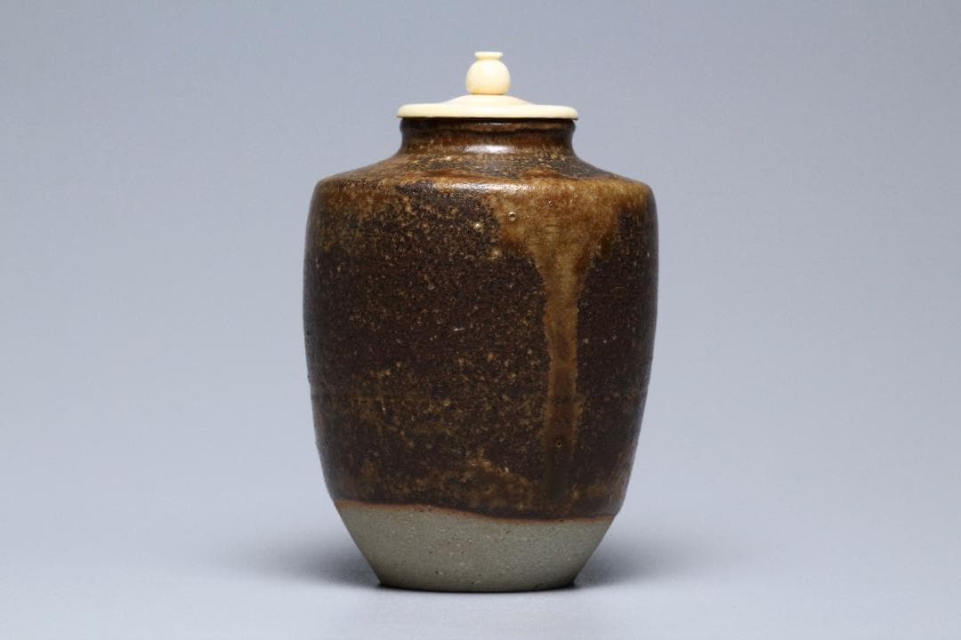 曹東憲　茶入　共箱　茶入れ　古美術品　骨董品　【正一古美術】