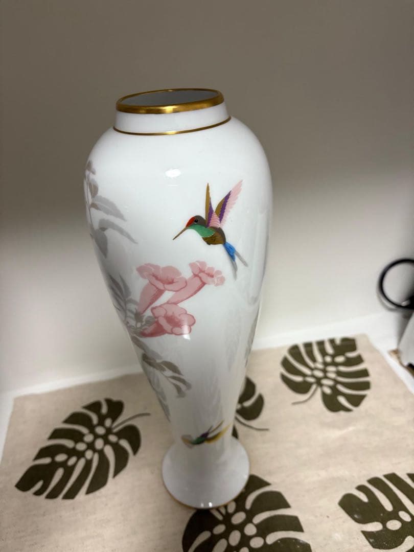 大倉陶園 ハチドリ 花瓶花器 OKURA