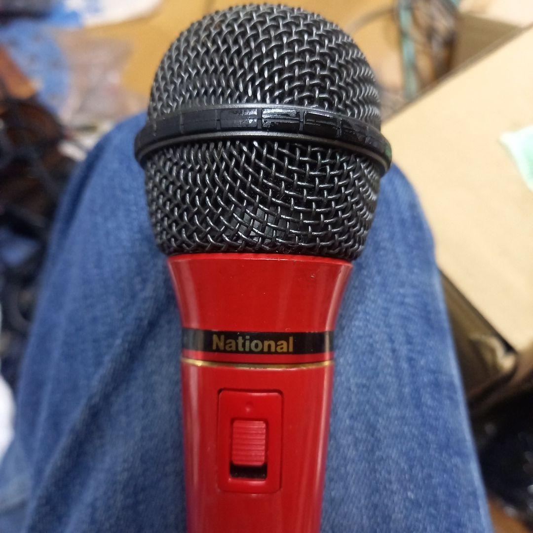 昭和モダンレトロレア物National ダイナミックマイク 赤、黒2本セット