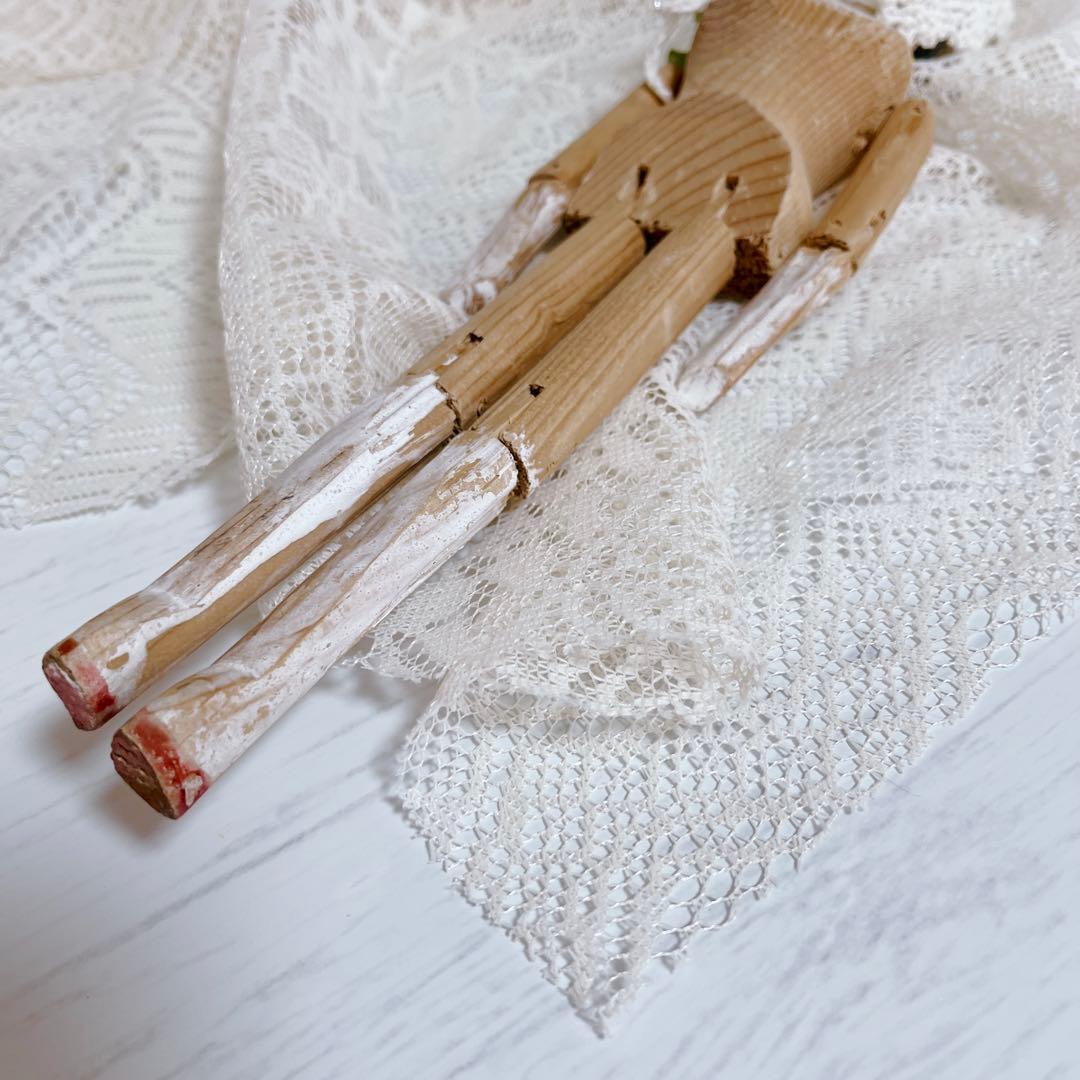 【希少】ペグドール 優しい表情　アンティーク ウッデンドール 木製人形