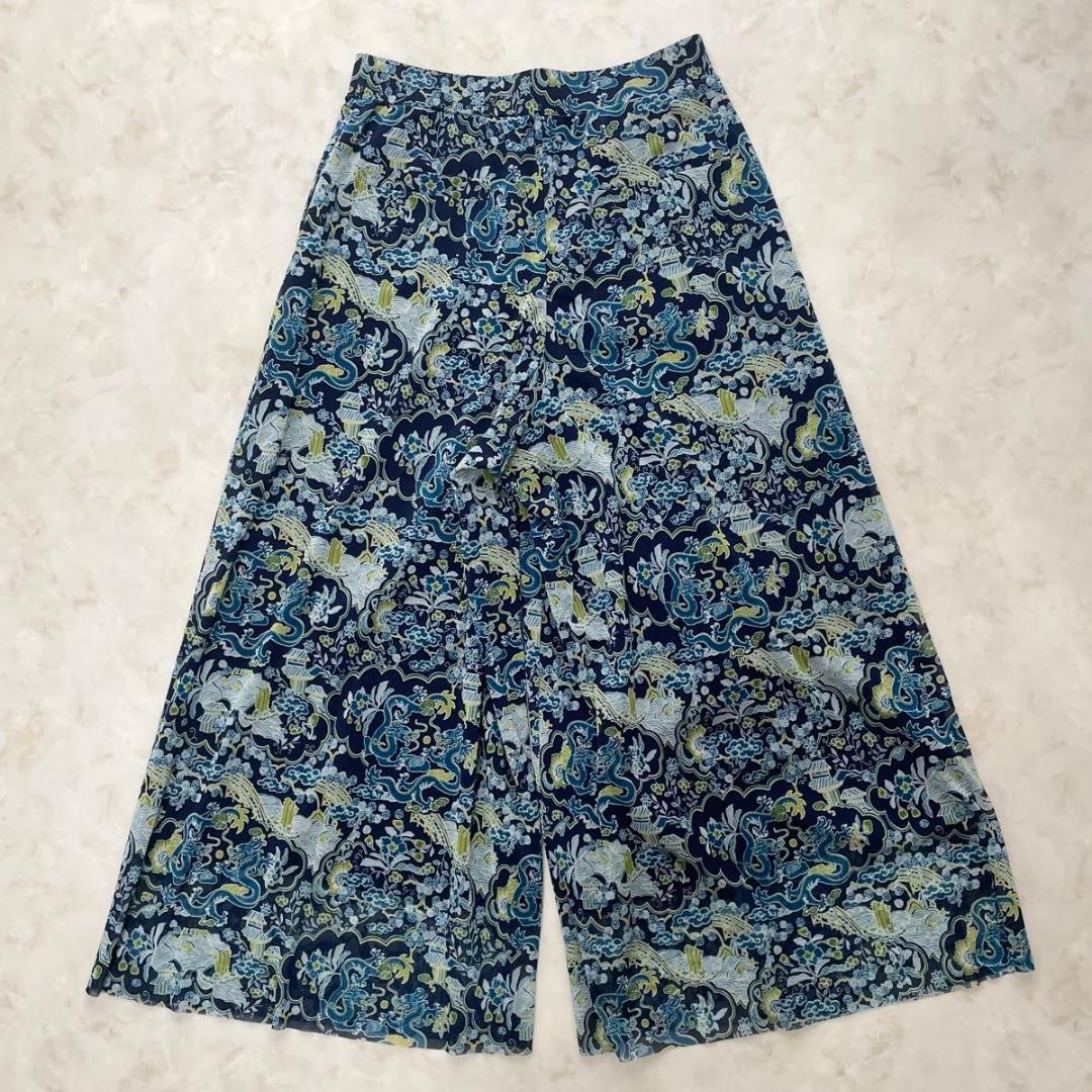 ヴィヴィアンタム パワーネット　ワイドパンツ ドラゴン柄 龍 Lサイズ 40