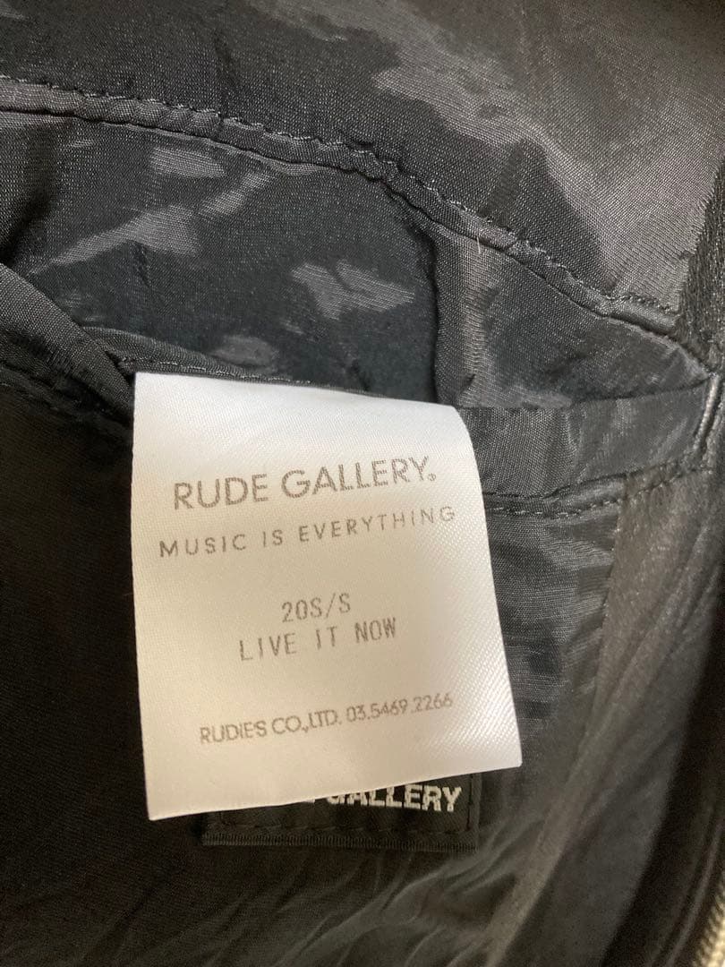 RUDE GALLERY シングルライダースジャケット ブラック
