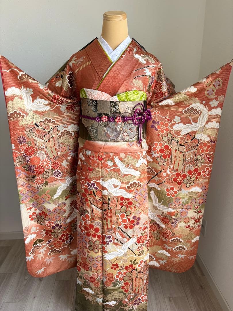 《特別大特価❣️③》振袖フルセット　正絹　成人式