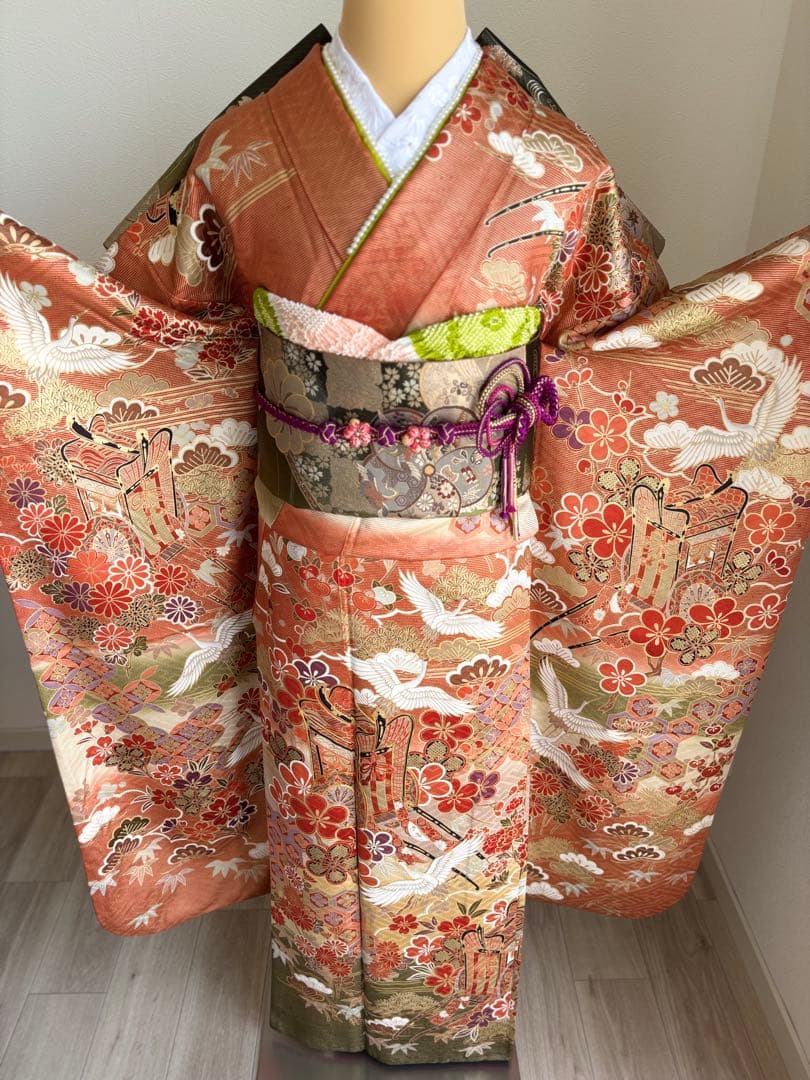 《特別大特価❣️③》振袖フルセット　正絹　成人式