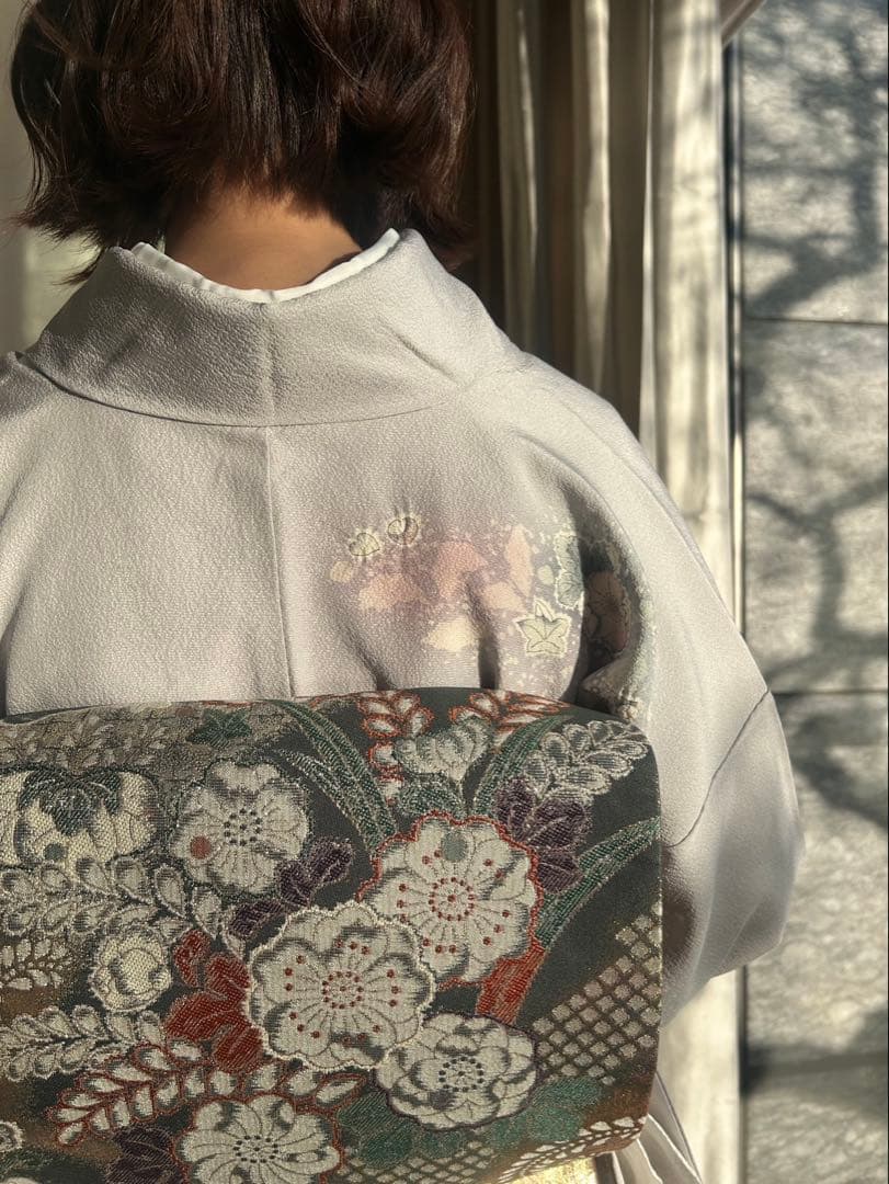 訪問着３点辻が花　卒業式　入学式　お宮参り【訪問着、袋帯、帯締め】