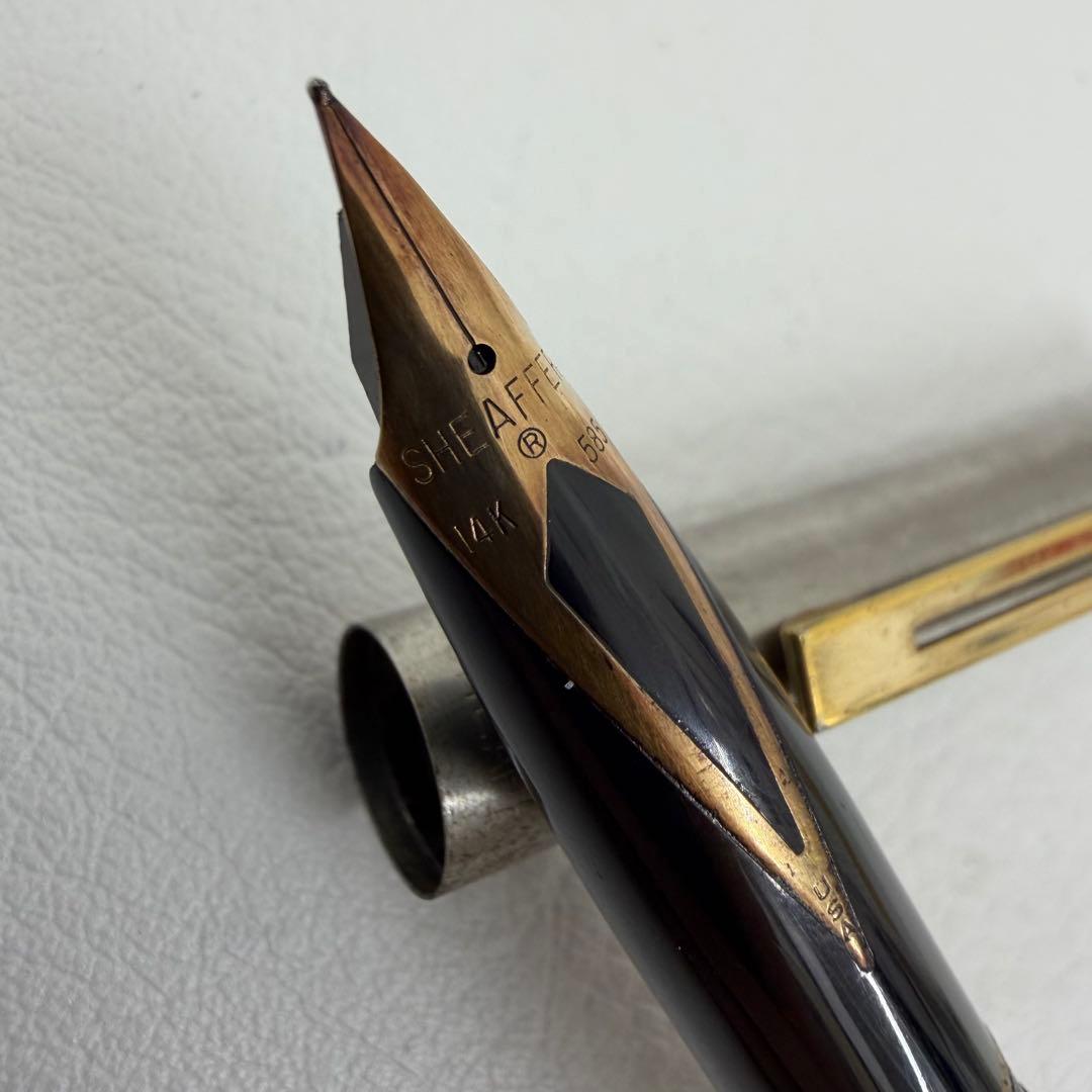 P21【万年筆】SHEAFFERヴィンテージ　K14 14K 585