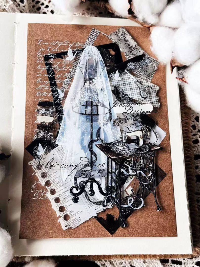 霖蓝汐原创手账《浪漫语录》海外マスキングテープ　マステ 【2646】