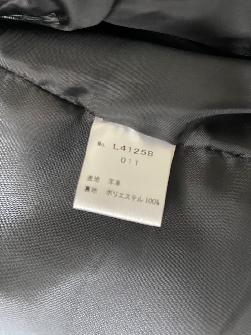 ダークグレー レザー シングルライダースジャケット