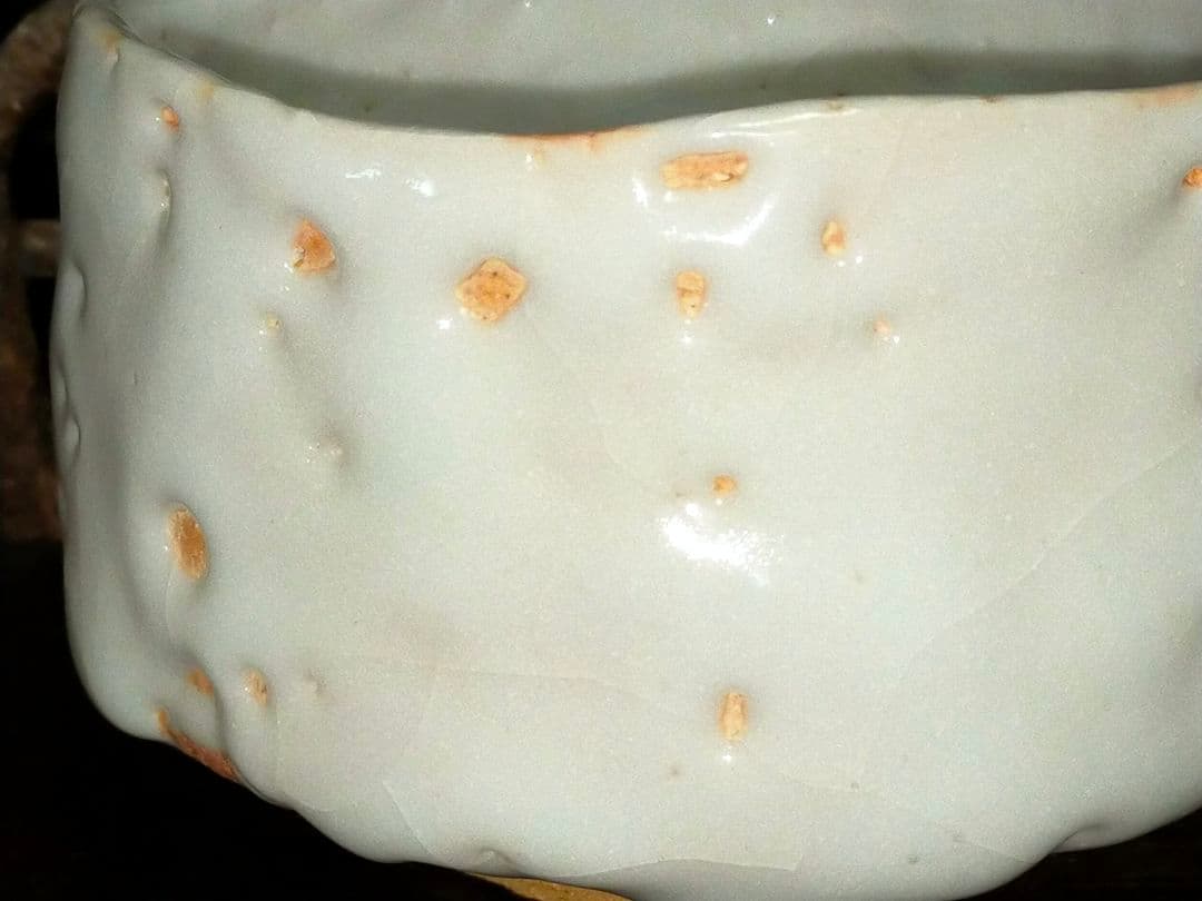 ♥美濃焼♥　志野　茶碗　⑥　無銘　茶道具　骨董　古玩