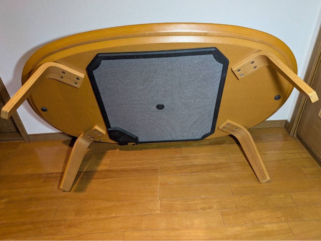 ■送料込■無印 木製楕円こたつ 曲木脚フラットヒーター タモ材 暖房器具MUJI