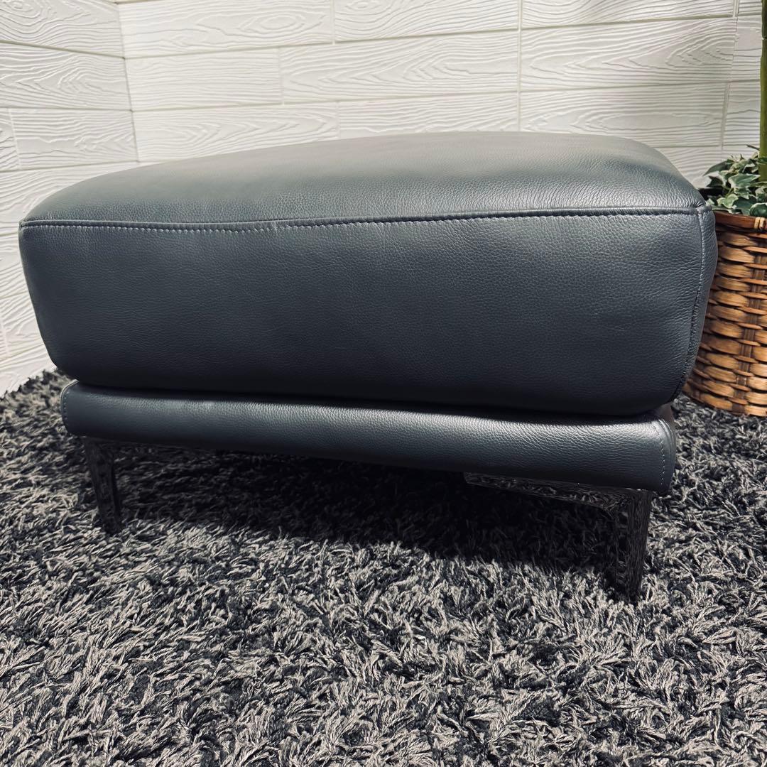 ワタリジャパン / HTL オットマン 総本革　濃紺 レザー